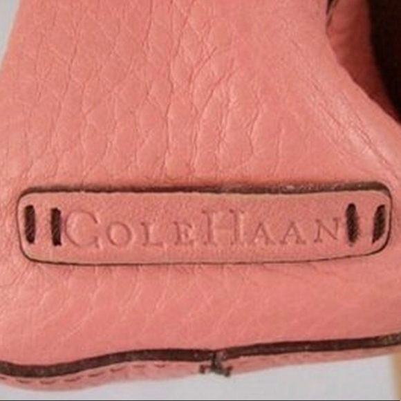 Cole Haan Pink Pebble Leather Baguete Shoulder Bag - Picture 5 of 11